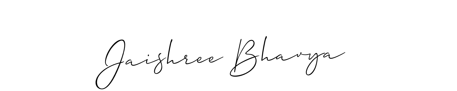 How to Draw Jaishree Bhavya signature style? Allison_Script is a latest design signature styles for name Jaishree Bhavya. Jaishree Bhavya signature style 2 images and pictures png