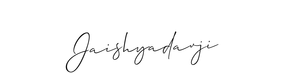 Create a beautiful signature design for name Jaishyadavji. With this signature (Allison_Script) fonts, you can make a handwritten signature for free. Jaishyadavji signature style 2 images and pictures png