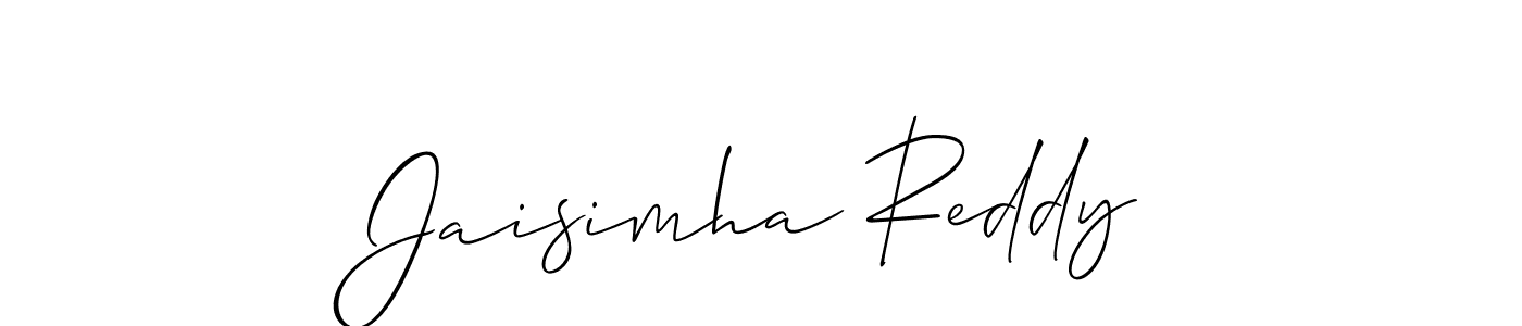 The best way (Allison_Script) to make a short signature is to pick only two or three words in your name. The name Jaisimha Reddy include a total of six letters. For converting this name. Jaisimha Reddy signature style 2 images and pictures png