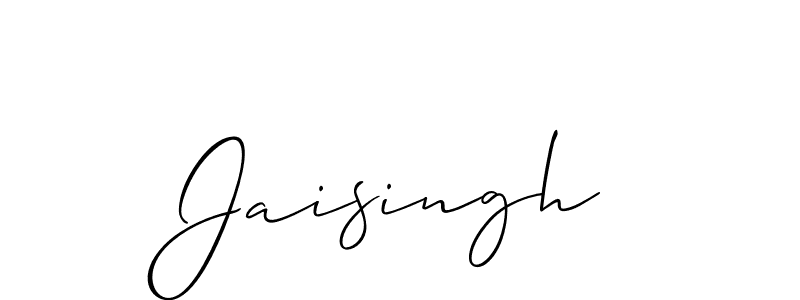 You should practise on your own different ways (Allison_Script) to write your name (Jaisingh) in signature. don't let someone else do it for you. Jaisingh signature style 2 images and pictures png