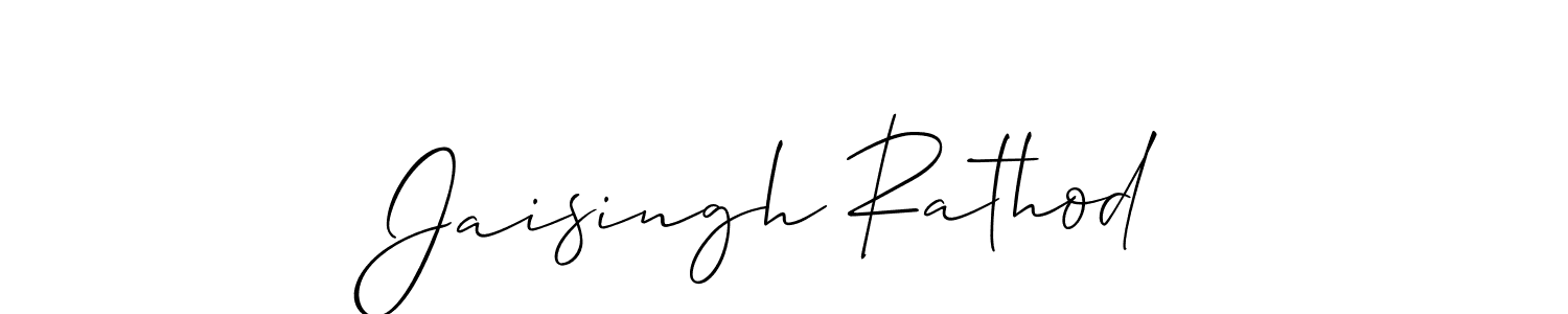 Create a beautiful signature design for name Jaisingh Rathod. With this signature (Allison_Script) fonts, you can make a handwritten signature for free. Jaisingh Rathod signature style 2 images and pictures png