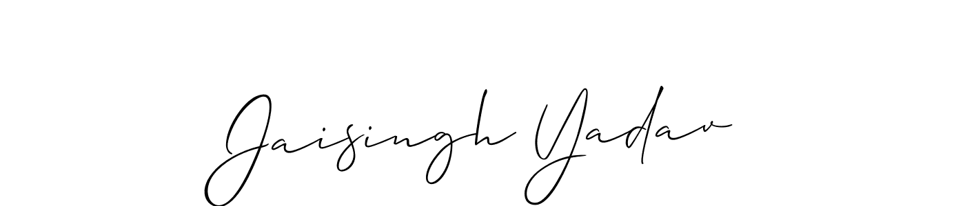 How to make Jaisingh Yadav name signature. Use Allison_Script style for creating short signs online. This is the latest handwritten sign. Jaisingh Yadav signature style 2 images and pictures png