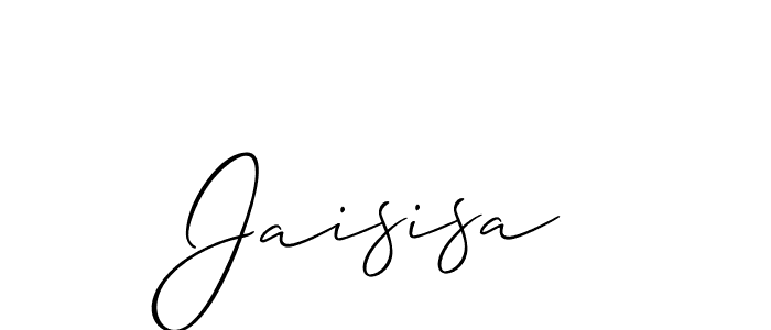 Allison_Script is a professional signature style that is perfect for those who want to add a touch of class to their signature. It is also a great choice for those who want to make their signature more unique. Get Jaisisa name to fancy signature for free. Jaisisa signature style 2 images and pictures png