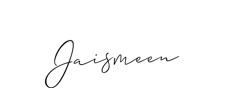 Make a beautiful signature design for name Jaismeen. With this signature (Allison_Script) style, you can create a handwritten signature for free. Jaismeen signature style 2 images and pictures png