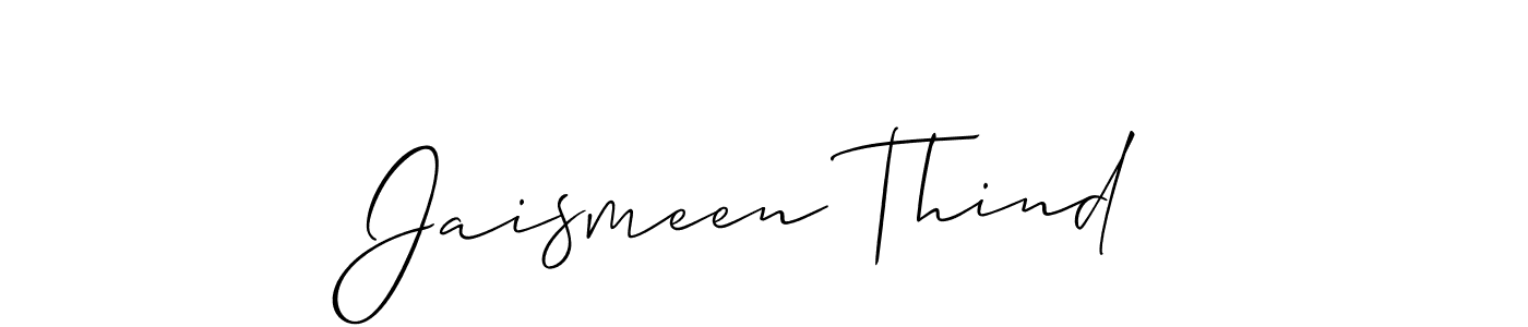 Also You can easily find your signature by using the search form. We will create Jaismeen Thind name handwritten signature images for you free of cost using Allison_Script sign style. Jaismeen Thind signature style 2 images and pictures png