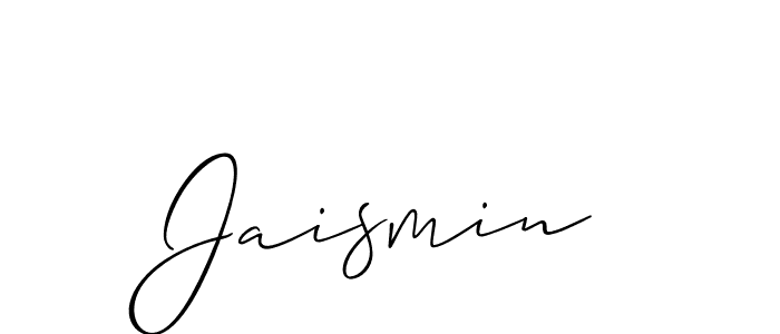 How to make Jaismin signature? Allison_Script is a professional autograph style. Create handwritten signature for Jaismin name. Jaismin signature style 2 images and pictures png