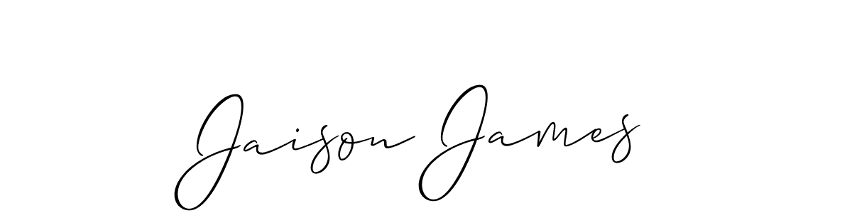 How to make Jaison James name signature. Use Allison_Script style for creating short signs online. This is the latest handwritten sign. Jaison James signature style 2 images and pictures png