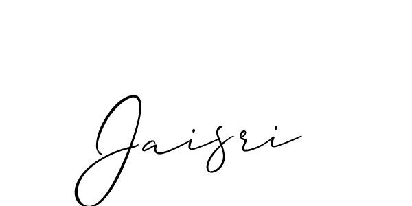 You should practise on your own different ways (Allison_Script) to write your name (Jaisri) in signature. don't let someone else do it for you. Jaisri signature style 2 images and pictures png