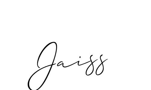 Allison_Script is a professional signature style that is perfect for those who want to add a touch of class to their signature. It is also a great choice for those who want to make their signature more unique. Get Jaiss name to fancy signature for free. Jaiss signature style 2 images and pictures png
