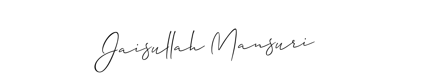 Make a beautiful signature design for name Jaisullah Mansuri. Use this online signature maker to create a handwritten signature for free. Jaisullah Mansuri signature style 2 images and pictures png