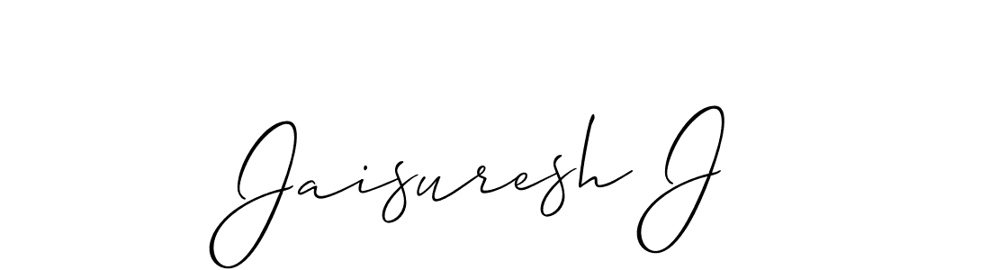 Also You can easily find your signature by using the search form. We will create Jaisuresh J name handwritten signature images for you free of cost using Allison_Script sign style. Jaisuresh J signature style 2 images and pictures png