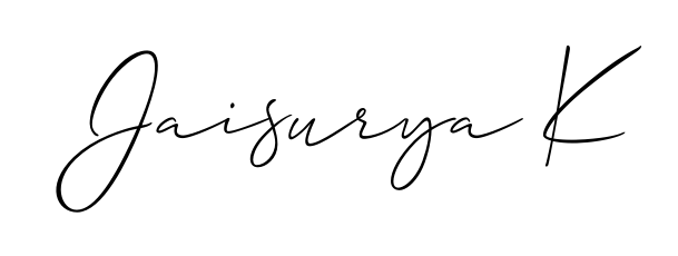 Enhance your business communications with Jaisurya K signature in Allison_Script lettering. Clean, modern, and universally compatible. Jaisurya K signature style 2 images and pictures png