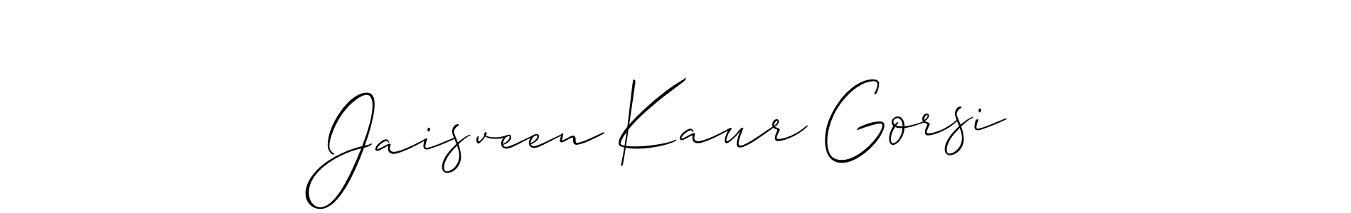 Make a beautiful signature design for name Jaisveen Kaur Gorsi. Use this online signature maker to create a handwritten signature for free. Jaisveen Kaur Gorsi signature style 2 images and pictures png