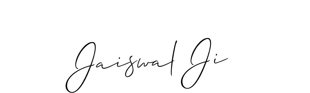 How to make Jaiswal Ji signature? Allison_Script is a professional autograph style. Create handwritten signature for Jaiswal Ji name. Jaiswal Ji signature style 2 images and pictures png