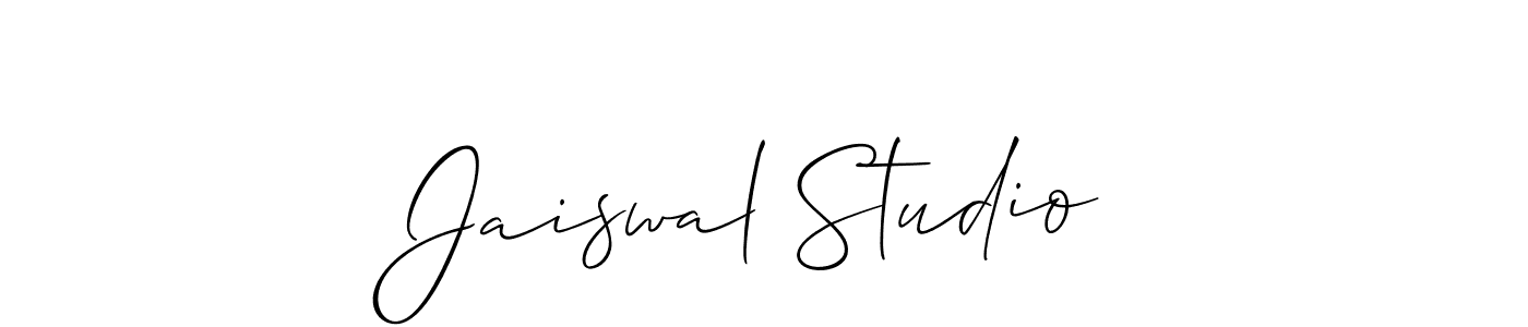 It looks lik you need a new signature style for name Jaiswal Studio. Design unique handwritten (Allison_Script) signature with our free signature maker in just a few clicks. Jaiswal Studio signature style 2 images and pictures png