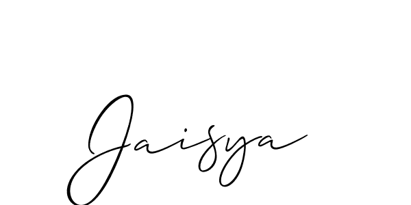 Also we have Jaisya name is the best signature style. Create professional handwritten signature collection using Allison_Script autograph style. Jaisya signature style 2 images and pictures png