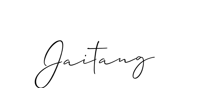 Use a signature maker to create a handwritten signature online. With this signature software, you can design (Allison_Script) your own signature for name Jaitang. Jaitang signature style 2 images and pictures png