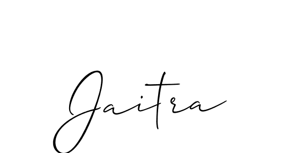 Also we have Jaitra name is the best signature style. Create professional handwritten signature collection using Allison_Script autograph style. Jaitra signature style 2 images and pictures png