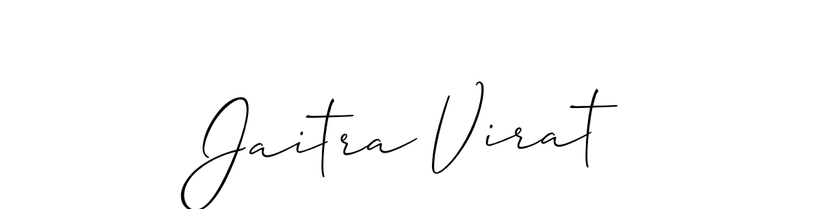 It looks lik you need a new signature style for name Jaitra Virat. Design unique handwritten (Allison_Script) signature with our free signature maker in just a few clicks. Jaitra Virat signature style 2 images and pictures png