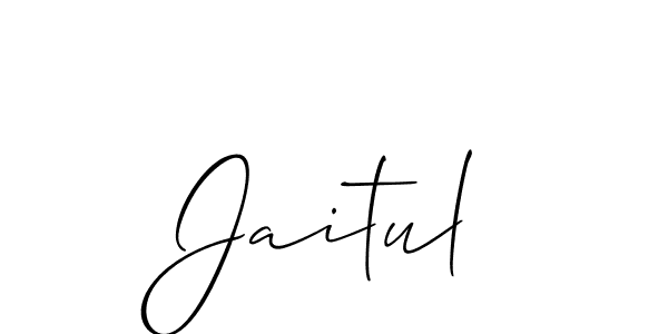 You should practise on your own different ways (Allison_Script) to write your name (Jaitul) in signature. don't let someone else do it for you. Jaitul signature style 2 images and pictures png