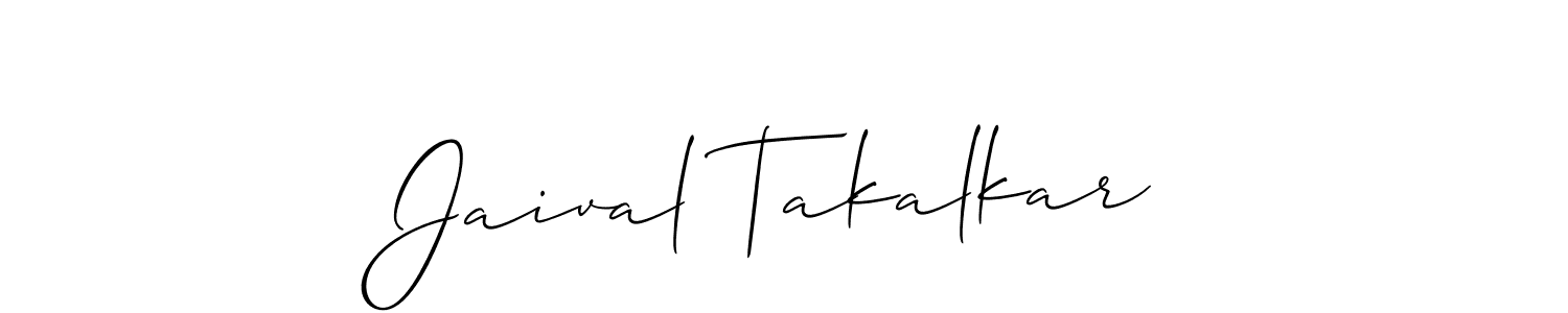 How to make Jaival Takalkar signature? Allison_Script is a professional autograph style. Create handwritten signature for Jaival Takalkar name. Jaival Takalkar signature style 2 images and pictures png