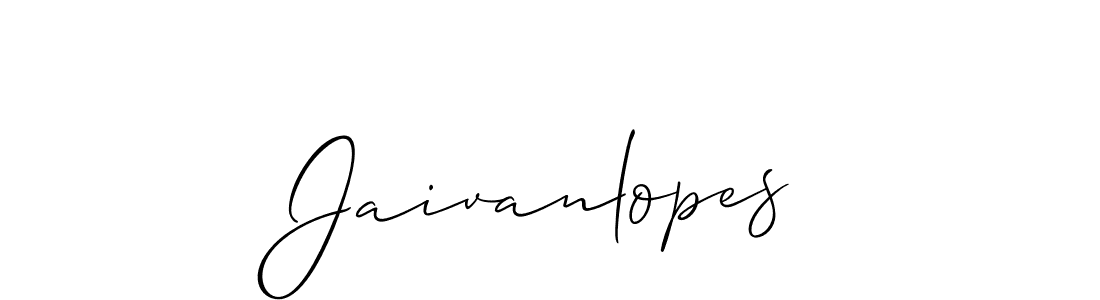 Design your own signature with our free online signature maker. With this signature software, you can create a handwritten (Allison_Script) signature for name Jaivanlopes. Jaivanlopes signature style 2 images and pictures png