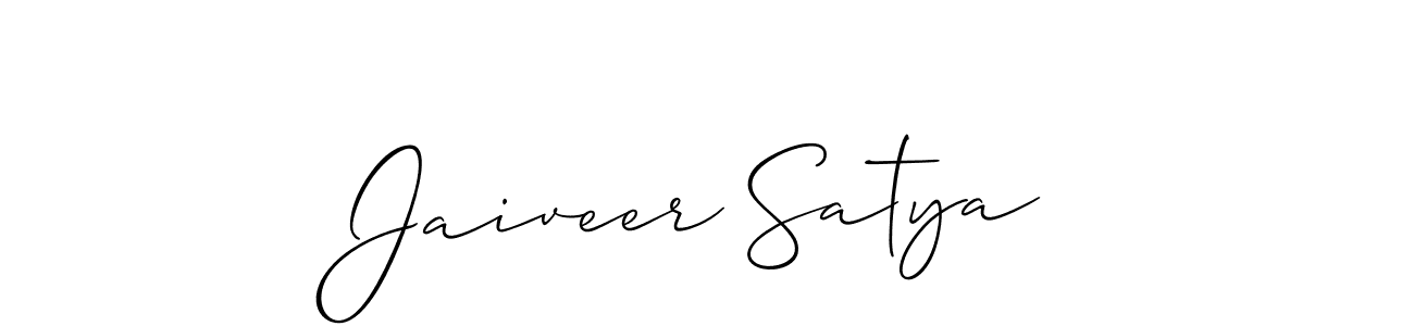 Jaiveer Satya stylish signature style. Best Handwritten Sign (Allison_Script) for my name. Handwritten Signature Collection Ideas for my name Jaiveer Satya. Jaiveer Satya signature style 2 images and pictures png