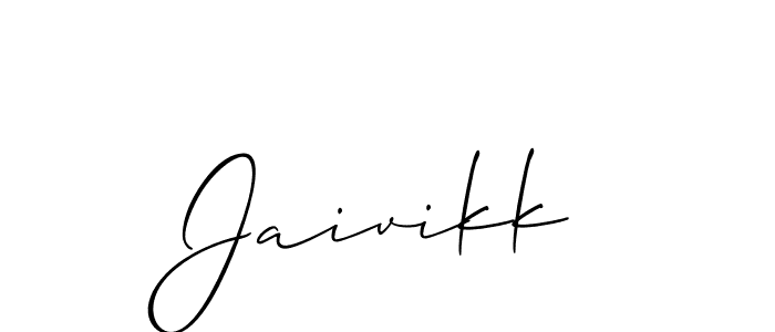 Also we have Jaivikk name is the best signature style. Create professional handwritten signature collection using Allison_Script autograph style. Jaivikk signature style 2 images and pictures png
