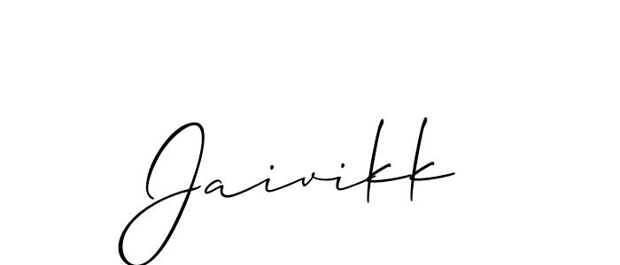 Also we have Jaivikk name is the best signature style. Create professional handwritten signature collection using Allison_Script autograph style. Jaivikk signature style 2 images and pictures png