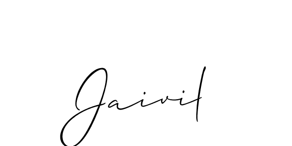 Create a beautiful signature design for name Jaivil. With this signature (Allison_Script) fonts, you can make a handwritten signature for free. Jaivil signature style 2 images and pictures png