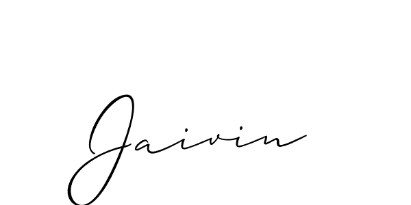 Also we have Jaivin name is the best signature style. Create professional handwritten signature collection using Allison_Script autograph style. Jaivin signature style 2 images and pictures png