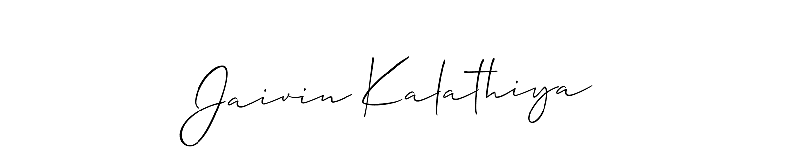 Make a beautiful signature design for name Jaivin Kalathiya. Use this online signature maker to create a handwritten signature for free. Jaivin Kalathiya signature style 2 images and pictures png
