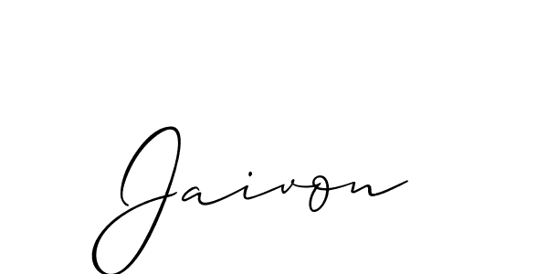 Similarly Allison_Script is the best handwritten signature design. Signature creator online .You can use it as an online autograph creator for name Jaivon. Jaivon signature style 2 images and pictures png
