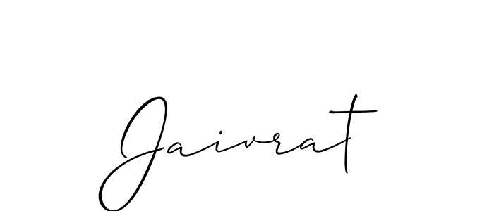 Use a signature maker to create a handwritten signature online. With this signature software, you can design (Allison_Script) your own signature for name Jaivrat. Jaivrat signature style 2 images and pictures png