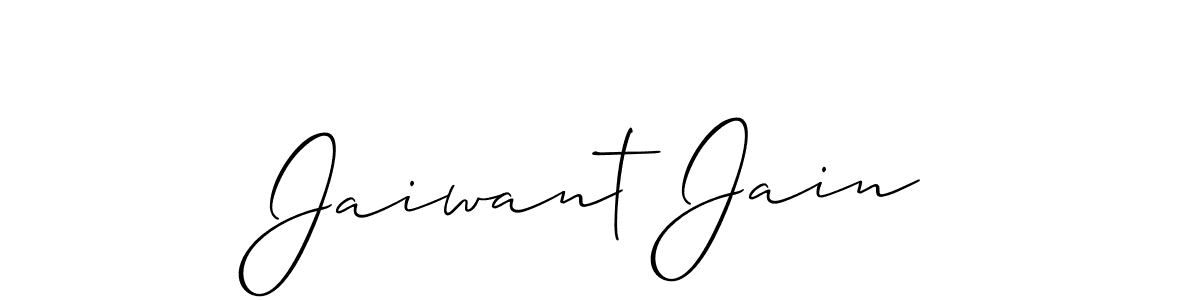 Design your own signature with our free online signature maker. With this signature software, you can create a handwritten (Allison_Script) signature for name Jaiwant Jain. Jaiwant Jain signature style 2 images and pictures png