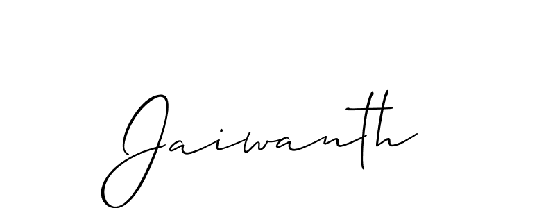 if you are searching for the best signature style for your name Jaiwanth. so please give up your signature search. here we have designed multiple signature styles  using Allison_Script. Jaiwanth signature style 2 images and pictures png