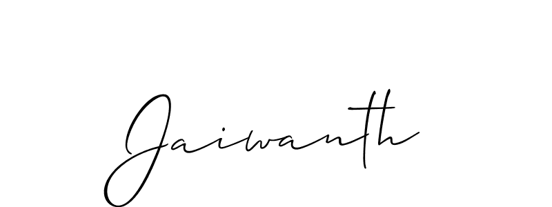 if you are searching for the best signature style for your name Jaiwanth. so please give up your signature search. here we have designed multiple signature styles  using Allison_Script. Jaiwanth signature style 2 images and pictures png