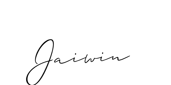 How to make Jaiwin signature? Allison_Script is a professional autograph style. Create handwritten signature for Jaiwin name. Jaiwin signature style 2 images and pictures png