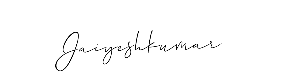 The best way (Allison_Script) to make a short signature is to pick only two or three words in your name. The name Jaiyeshkumar include a total of six letters. For converting this name. Jaiyeshkumar signature style 2 images and pictures png
