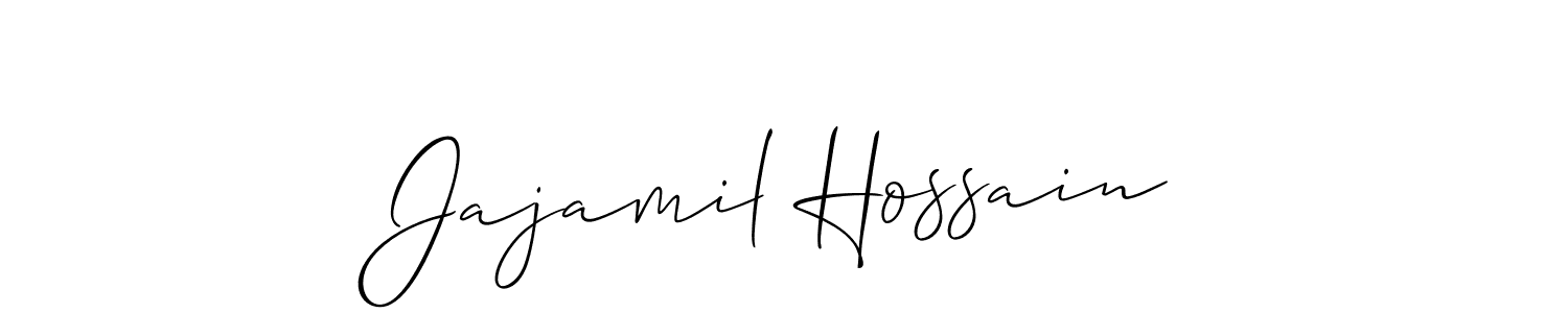 It looks lik you need a new signature style for name Jajamil Hossain. Design unique handwritten (Allison_Script) signature with our free signature maker in just a few clicks. Jajamil Hossain signature style 2 images and pictures png