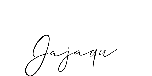 Allison_Script is a professional signature style that is perfect for those who want to add a touch of class to their signature. It is also a great choice for those who want to make their signature more unique. Get Jajaqu name to fancy signature for free. Jajaqu signature style 2 images and pictures png