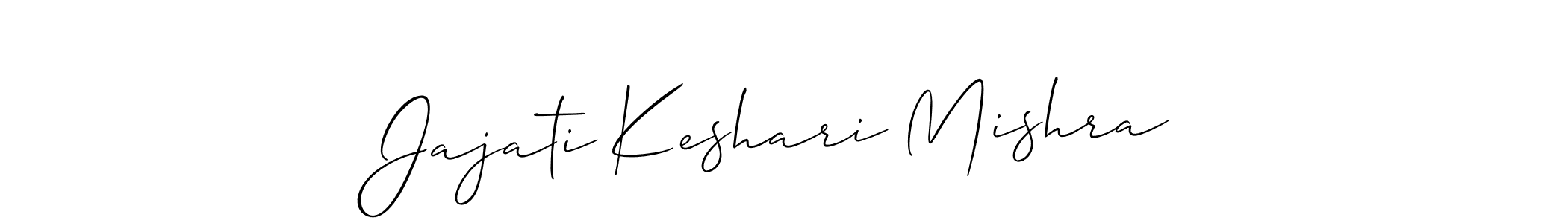 The best way (Allison_Script) to make a short signature is to pick only two or three words in your name. The name Jajati Keshari Mishra include a total of six letters. For converting this name. Jajati Keshari Mishra signature style 2 images and pictures png