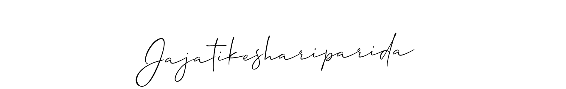Use a signature maker to create a handwritten signature online. With this signature software, you can design (Allison_Script) your own signature for name Jajatikeshariparida. Jajatikeshariparida signature style 2 images and pictures png