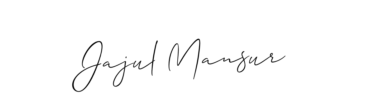 Design your own signature with our free online signature maker. With this signature software, you can create a handwritten (Allison_Script) signature for name Jajul Mansur. Jajul Mansur signature style 2 images and pictures png