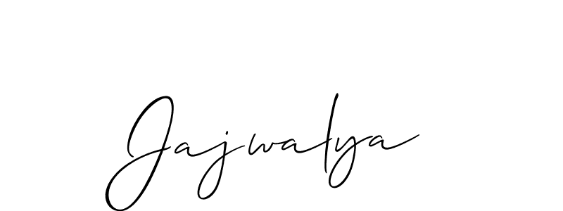 Use a signature maker to create a handwritten signature online. With this signature software, you can design (Allison_Script) your own signature for name Jajwalya. Jajwalya signature style 2 images and pictures png