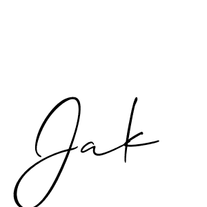 How to make Jak name signature. Use Allison_Script style for creating short signs online. This is the latest handwritten sign. Jak signature style 2 images and pictures png