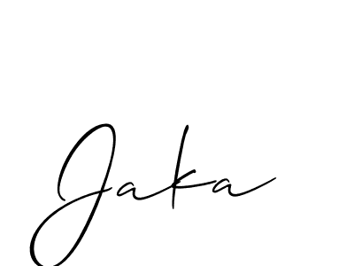 if you are searching for the best signature style for your name Jaka. so please give up your signature search. here we have designed multiple signature styles  using Allison_Script. Jaka signature style 2 images and pictures png