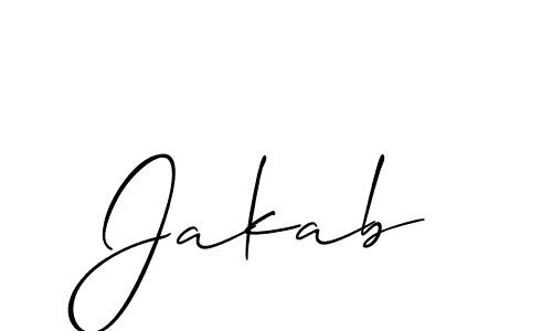 Jakab stylish signature style. Best Handwritten Sign (Allison_Script) for my name. Handwritten Signature Collection Ideas for my name Jakab. Jakab signature style 2 images and pictures png