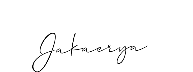 Design your own signature with our free online signature maker. With this signature software, you can create a handwritten (Allison_Script) signature for name Jakaerya. Jakaerya signature style 2 images and pictures png