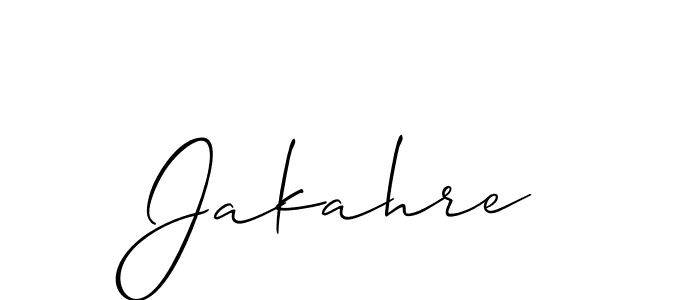 Best and Professional Signature Style for Jakahre. Allison_Script Best Signature Style Collection. Jakahre signature style 2 images and pictures png